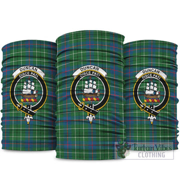 Duncan Ancient Tartan Neck Gaiters, Tartan Bandanas, Tartan Head Band with Family Crest