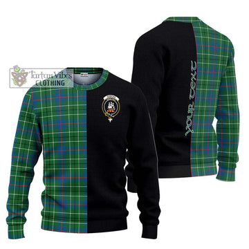 Duncan Ancient Tartan Ugly Sweater with Family Crest and Half Of Me Style