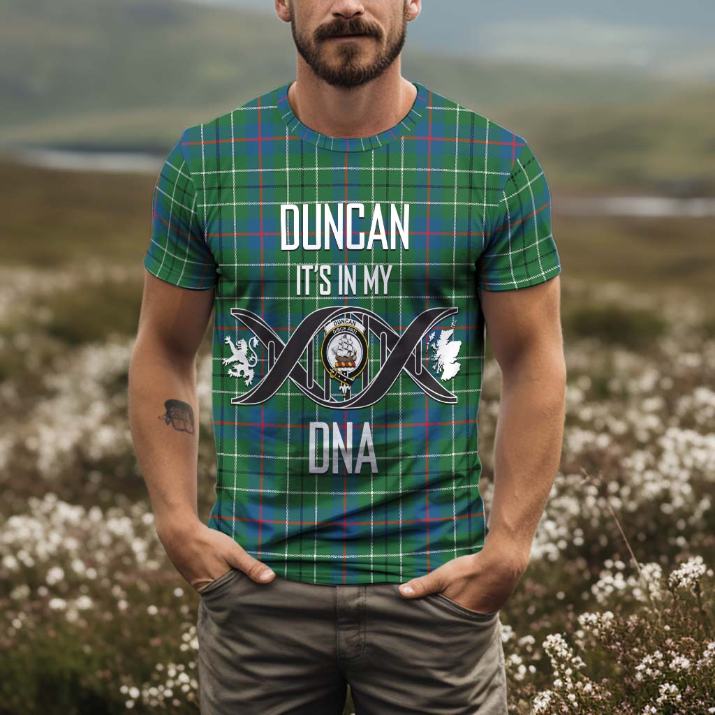 Tartan Vibes Clothing Duncan Ancient Tartan T-Shirt with Family Crest DNA In Me Style