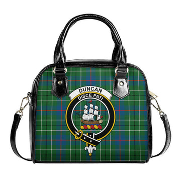 Duncan Ancient Tartan Shoulder Handbags with Family Crest