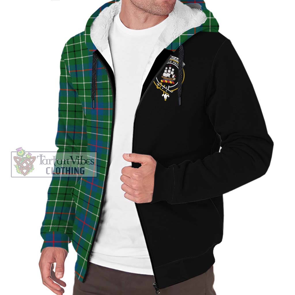 Tartan Vibes Clothing Duncan Ancient Tartan Sherpa Hoodie with Family Crest and Half Of Me Style