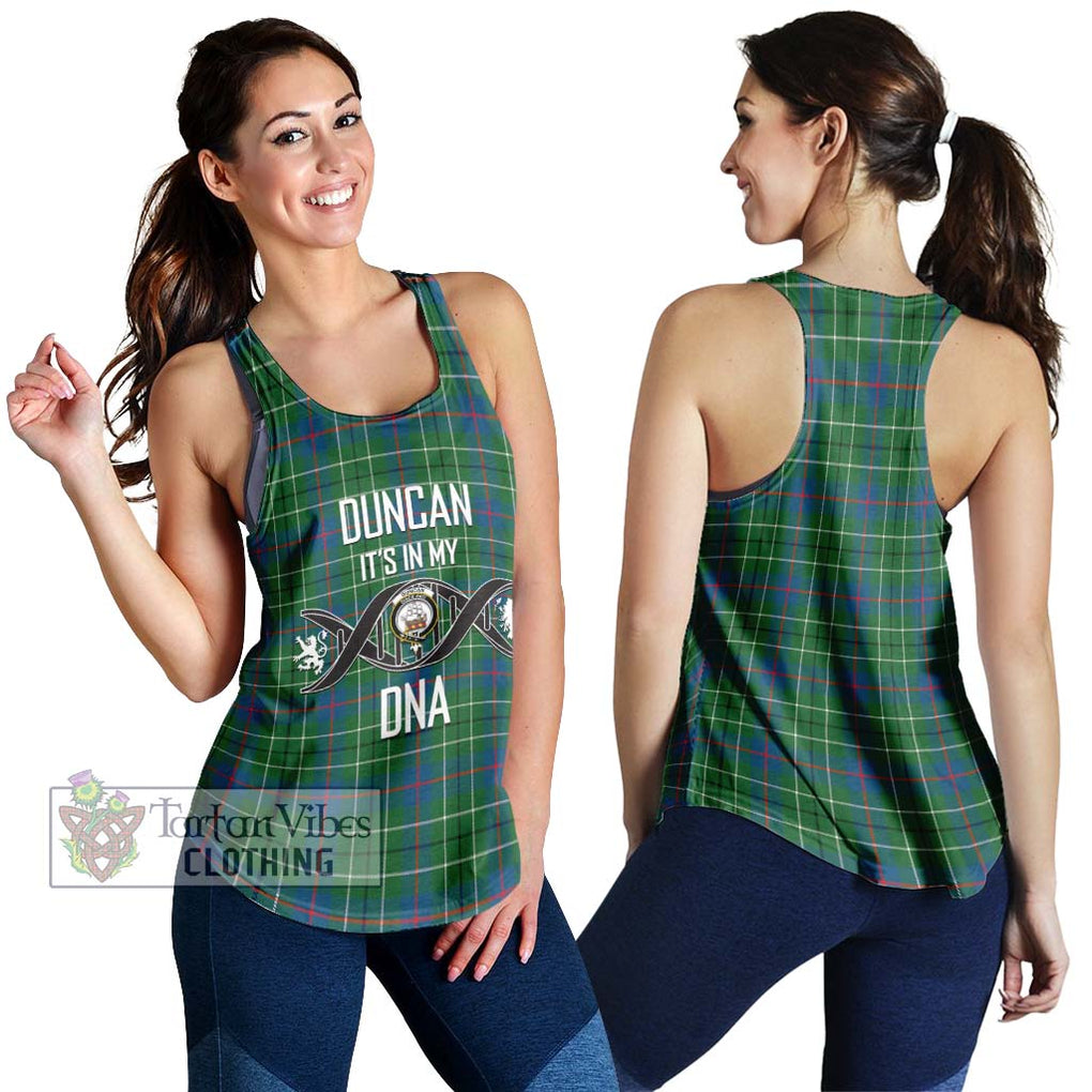 Duncan Ancient Tartan Women's Racerback Tanks with Family Crest DNA In Me Style 4XL - Tartanvibesclothing Shop