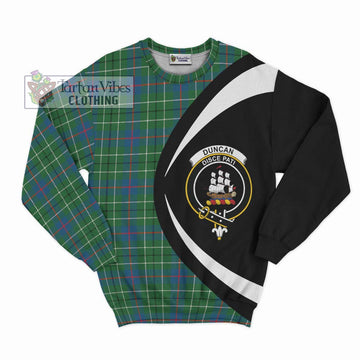 Duncan Ancient Tartan Sweatshirt with Family Crest Circle Style