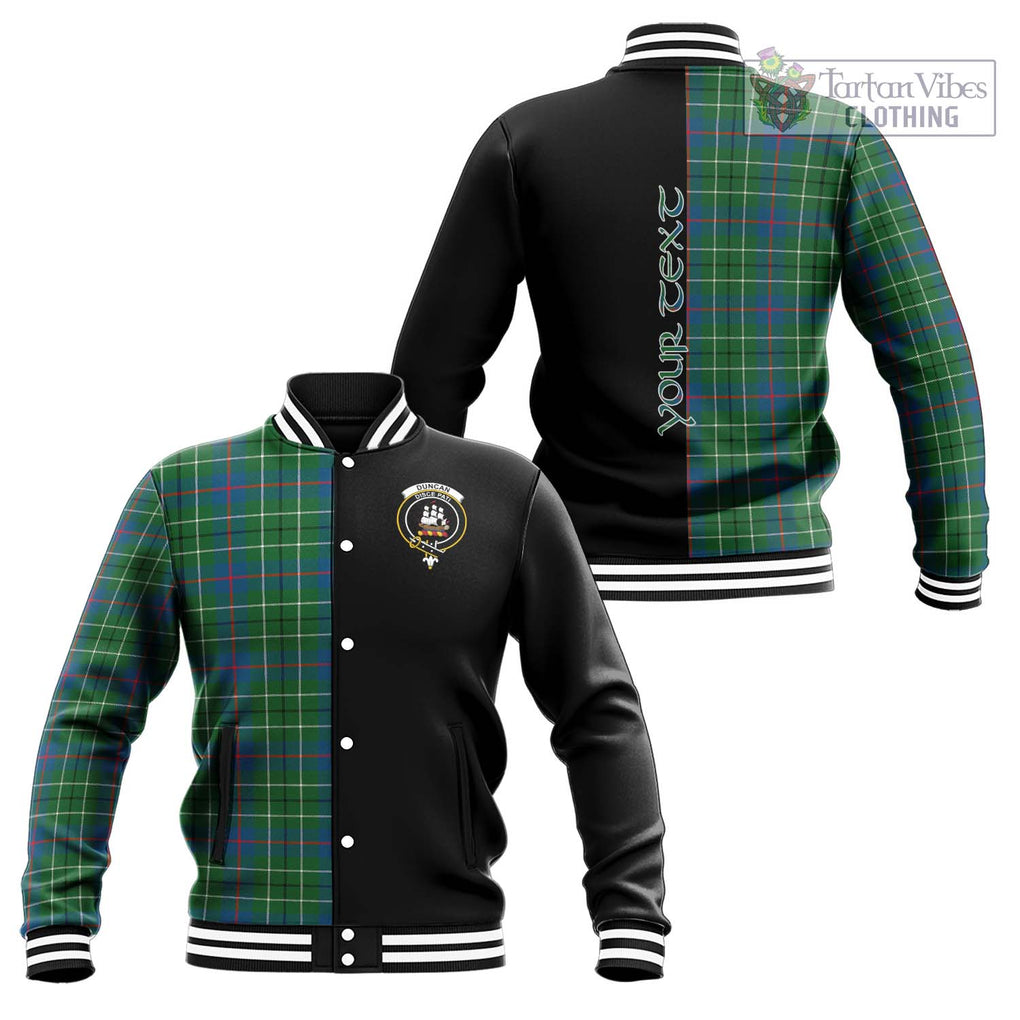 Duncan Ancient Tartan Baseball Jacket with Family Crest and Half Of Me Style Unisex - Tartanvibesclothing Shop