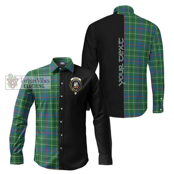 Duncan Ancient Tartan Long Sleeve Button Shirt with Family Crest and Half Of Me Style