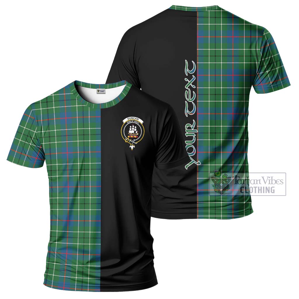 Tartan Vibes Clothing Duncan Ancient Tartan T-Shirt with Family Crest and Half Of Me Style