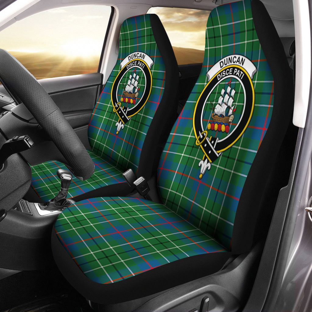 Duncan Ancient Tartan Car Seat Cover with Family Crest One Size - Tartanvibesclothing