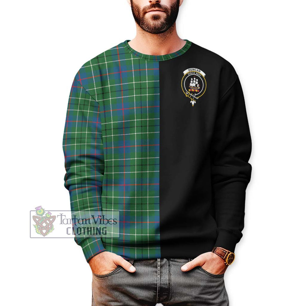 Duncan Ancient Tartan Sweatshirt with Family Crest and Half Of Me Style Unisex - Tartanvibesclothing Shop