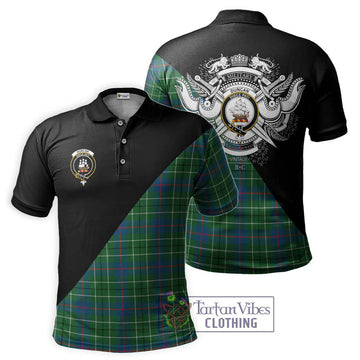 Duncan Ancient Tartan Polo Shirt with Family Crest and Military Logo Style