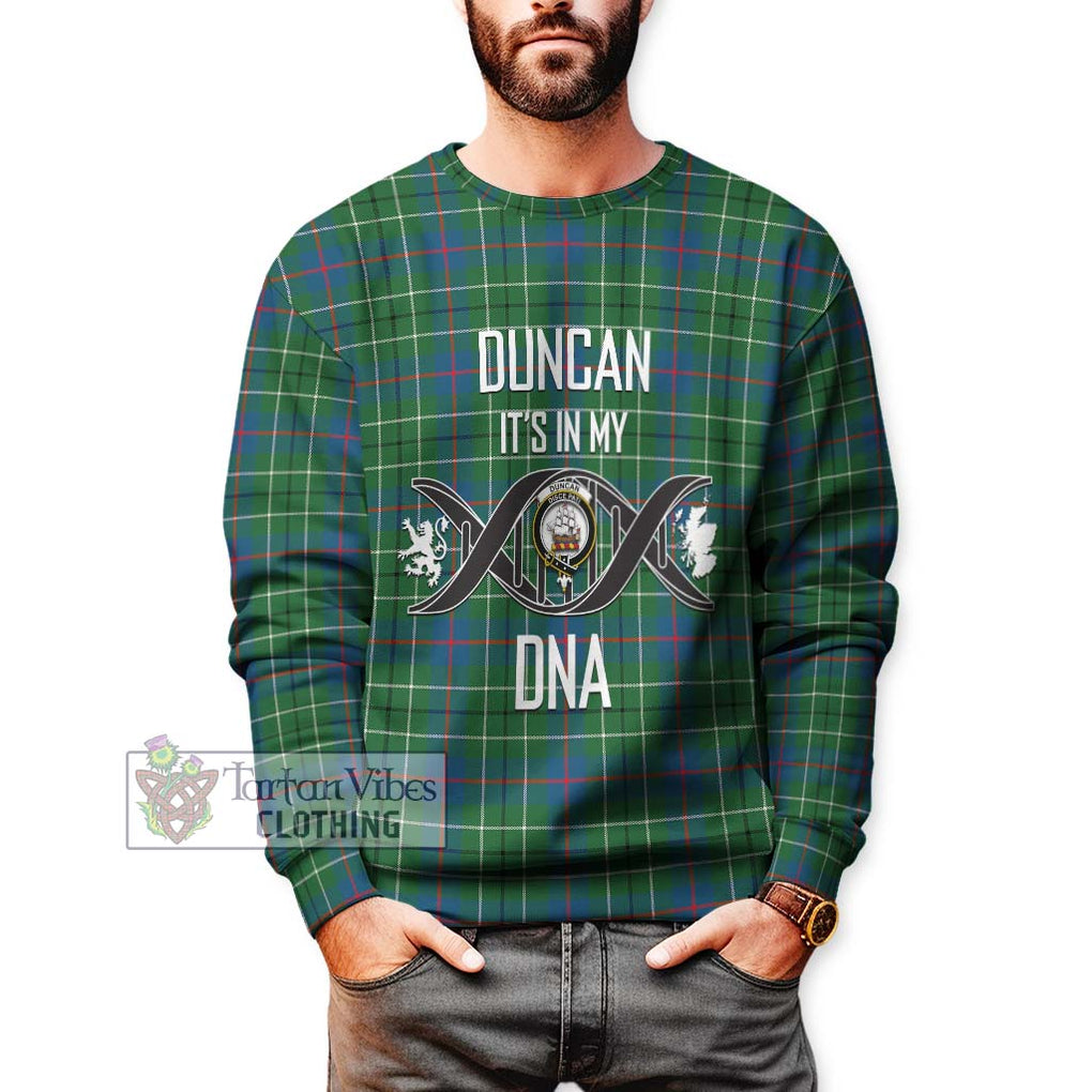 Duncan Ancient Tartan Sweatshirt with Family Crest DNA In Me Style Unisex - Tartanvibesclothing Shop