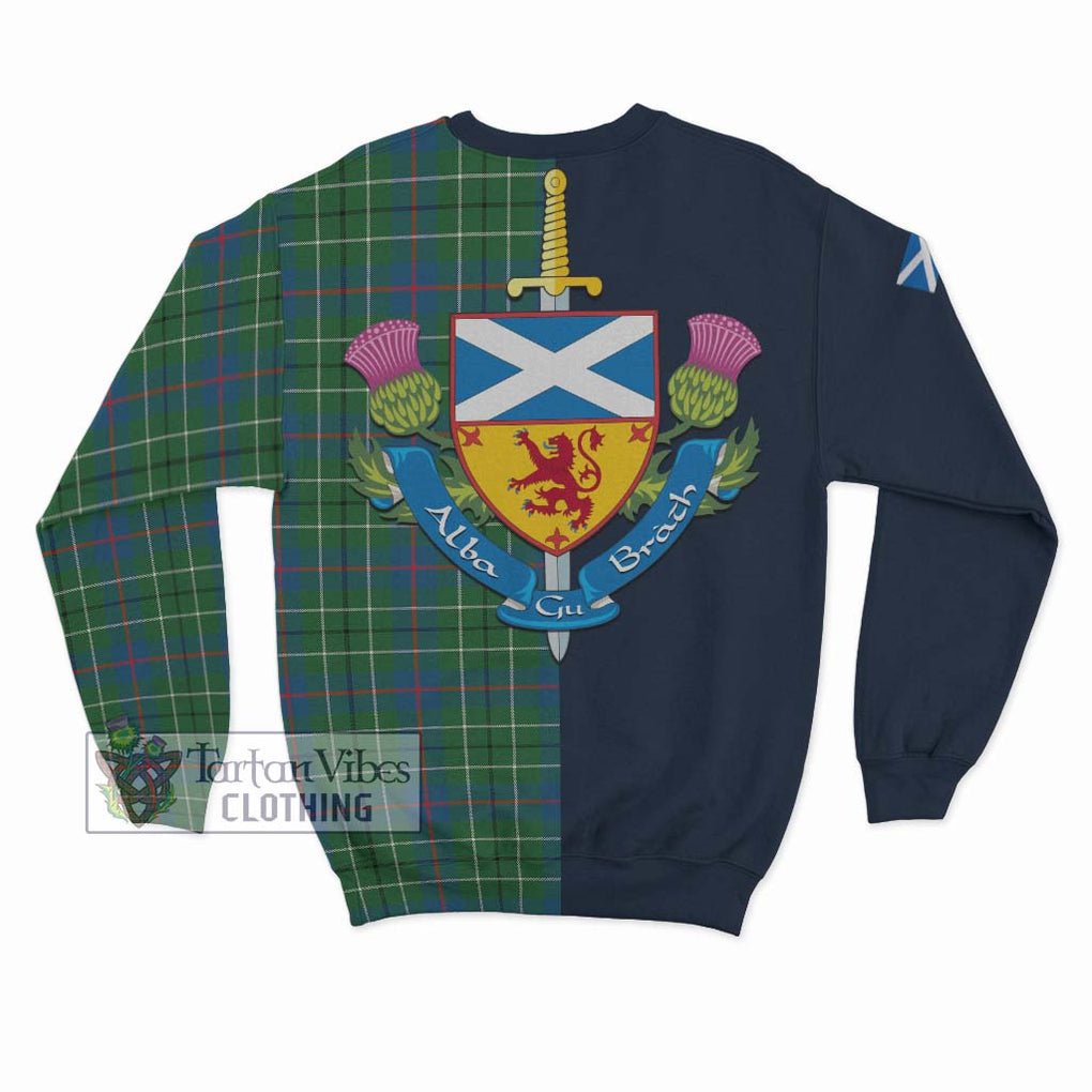 Tartan Vibes Clothing Duncan Ancient Tartan Sweatshirt with Scottish Lion Royal Arm Half Style