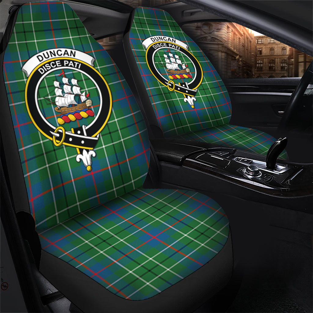 Duncan Ancient Tartan Car Seat Cover with Family Crest - Tartanvibesclothing