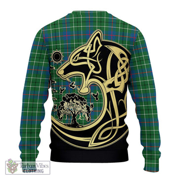 Duncan Ancient Tartan Ugly Sweater with Family Crest Celtic Wolf Style