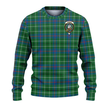 Duncan Ancient Tartan Knitted Sweater with Family Crest
