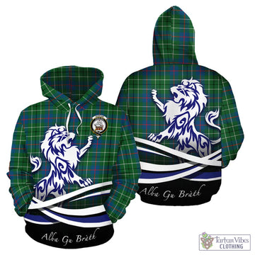 Duncan Ancient Tartan Hoodie with Alba Gu Brath Regal Lion Emblem