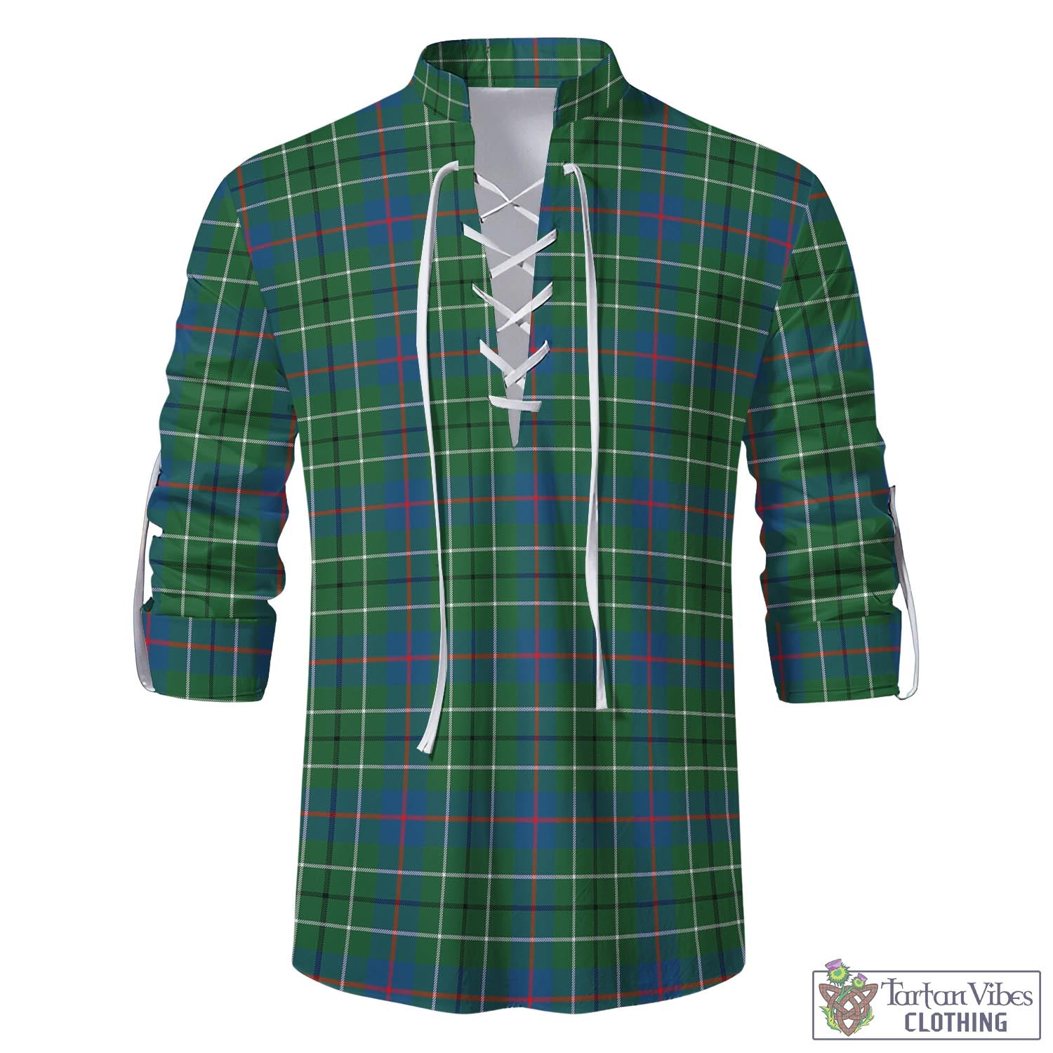 Tartan Vibes Clothing Duncan Ancient Tartan Men's Scottish Traditional Jacobite Ghillie Kilt Shirt