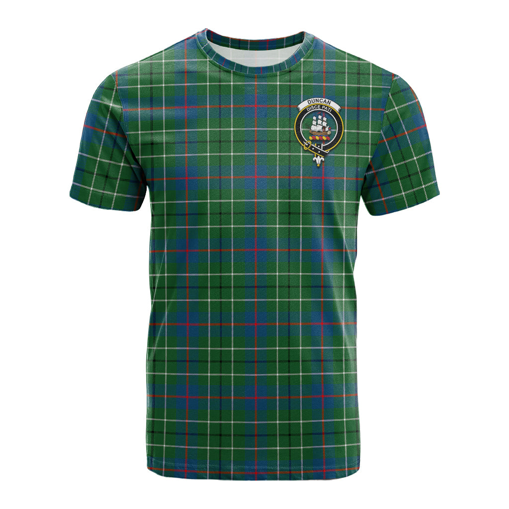 Duncan Ancient Tartan T-Shirt with Family Crest - Tartan Vibes Clothing