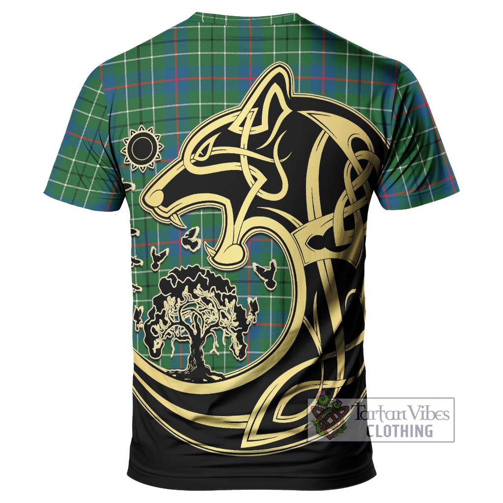 Duncan Ancient Tartan T-Shirt with Family Crest Celtic Wolf Style - Tartan Vibes Clothing