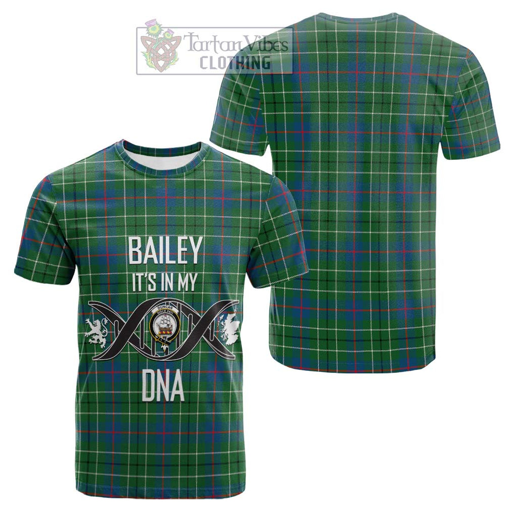 Tartan Vibes Clothing Duncan Ancient Tartan Cotton T-shirt with Family Crest DNA In Me Style