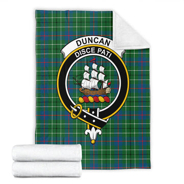 Duncan Ancient Tartan Blanket with Family Crest