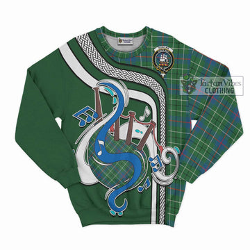 Duncan Ancient Tartan Sweatshirt with Epic Bagpipe Style