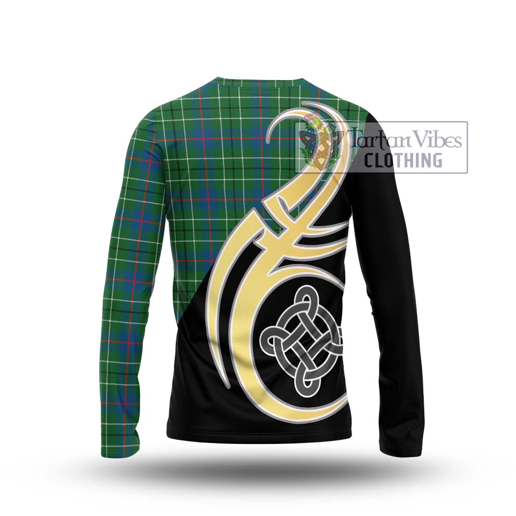 Duncan Ancient Tartan Long Sleeve T-Shirt with Family Crest and Celtic Symbol Style - Tartan Vibes Clothing