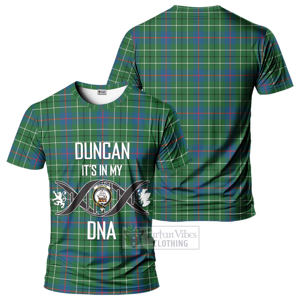 Tartan Vibes Clothing Duncan Ancient Tartan T-Shirt with Family Crest DNA In Me Style