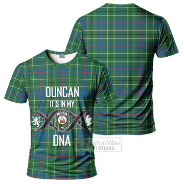 Duncan Ancient Tartan T-Shirt with Family Crest DNA In Me Style