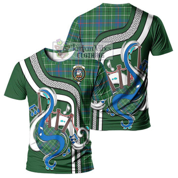 Duncan Ancient Tartan T-Shirt with Epic Bagpipe Style