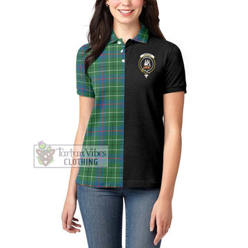 Duncan Ancient Tartan Women's Polo Shirt with Family Crest and Half Of Me Style