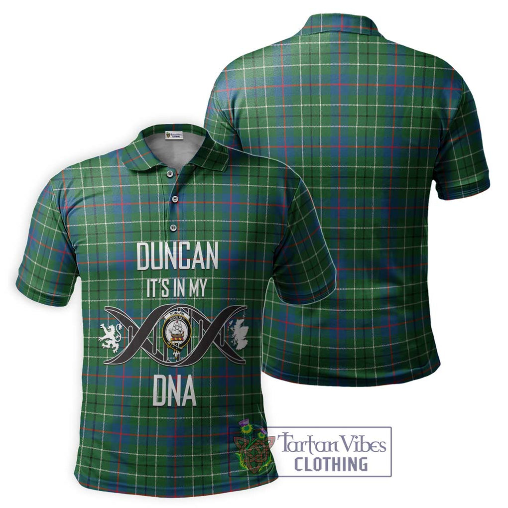 Duncan Ancient Tartan Polo Shirt with Family Crest DNA In Me Style - Tartanvibesclothing Shop