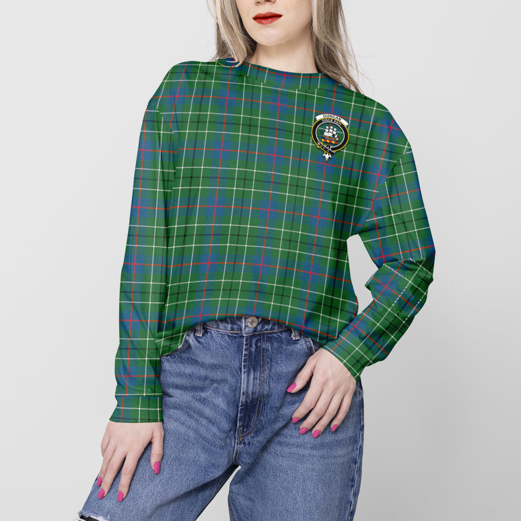 Duncan Ancient Tartan Sweatshirt with Family Crest - Tartan Vibes Clothing