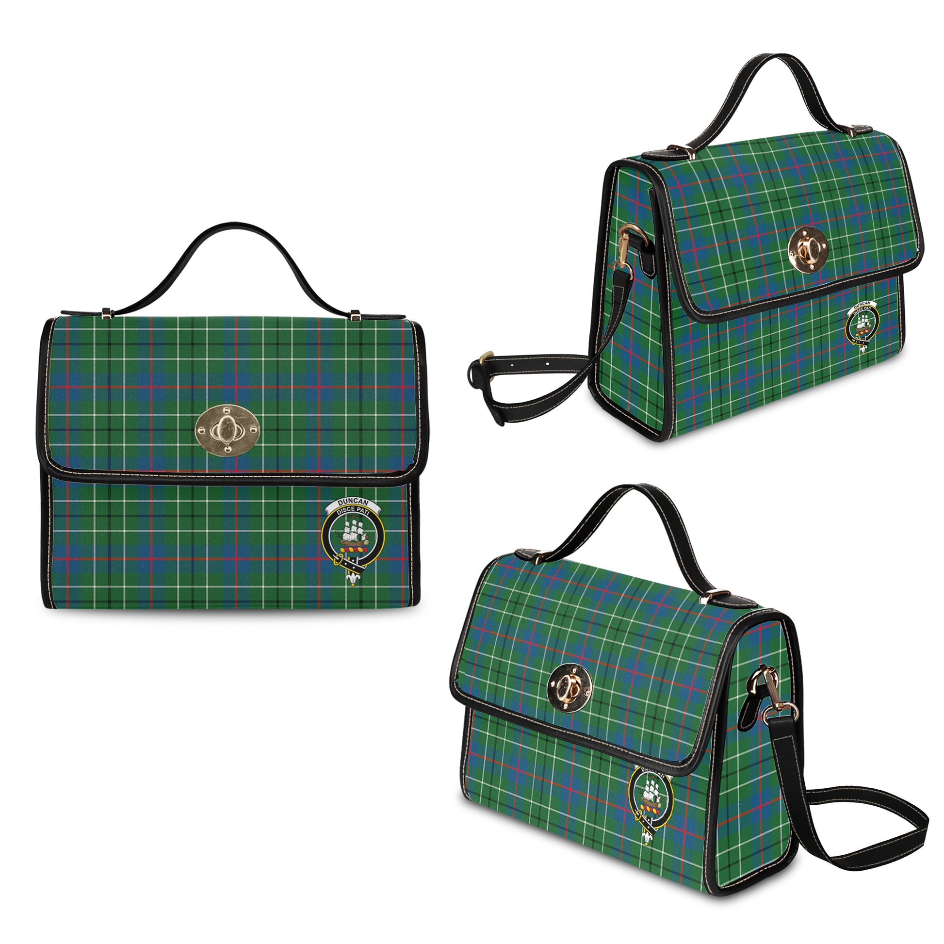 duncan-ancient-tartan-leather-strap-waterproof-canvas-bag-with-family-crest