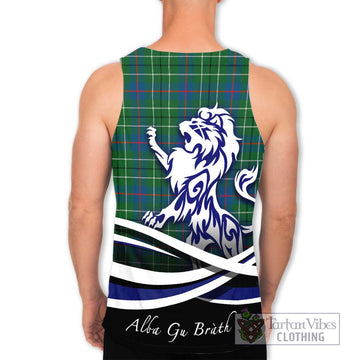 Duncan Ancient Tartan Men's Tank Top with Alba Gu Brath Regal Lion Emblem