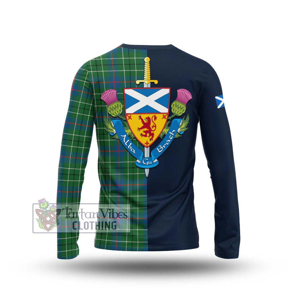 Tartan Vibes Clothing Duncan Ancient Tartan Long Sleeve T-Shirt with Scottish Lion Royal Arm Half Style