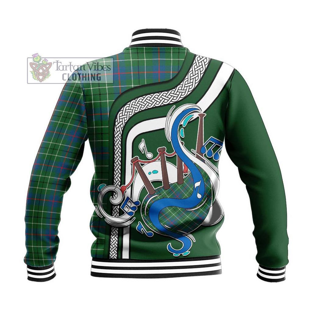 Tartan Vibes Clothing Duncan Ancient Tartan Baseball Jacket with Epic Bagpipe Style