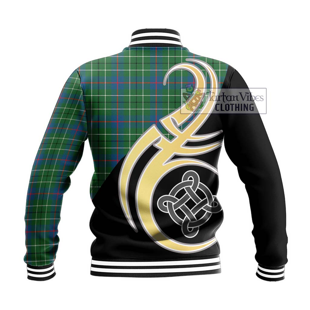 Duncan Ancient Tartan Baseball Jacket with Family Crest and Celtic Symbol Style - Tartan Vibes Clothing