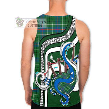 Duncan Ancient Tartan Men's Tank Top with Epic Bagpipe Style