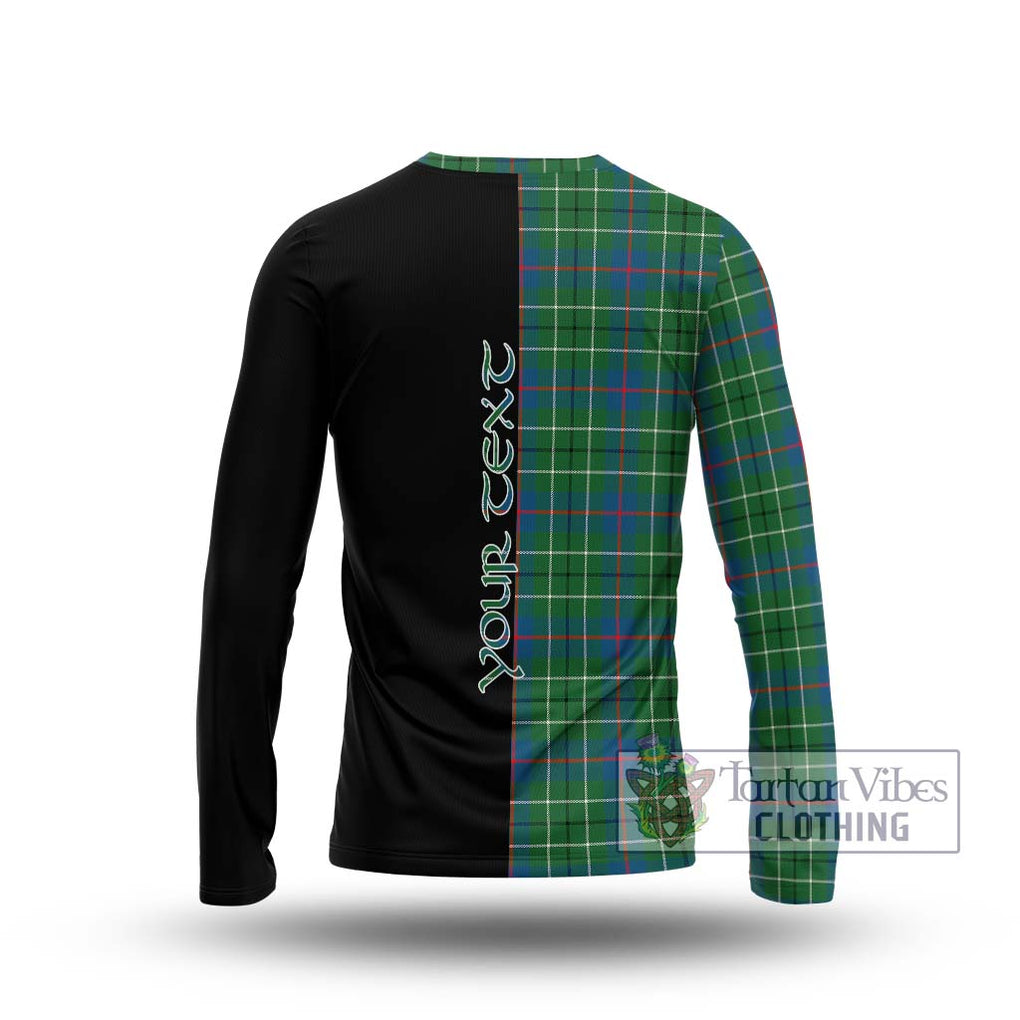 Duncan Ancient Tartan Long Sleeve T-Shirt with Family Crest and Half Of Me Style - Tartanvibesclothing Shop