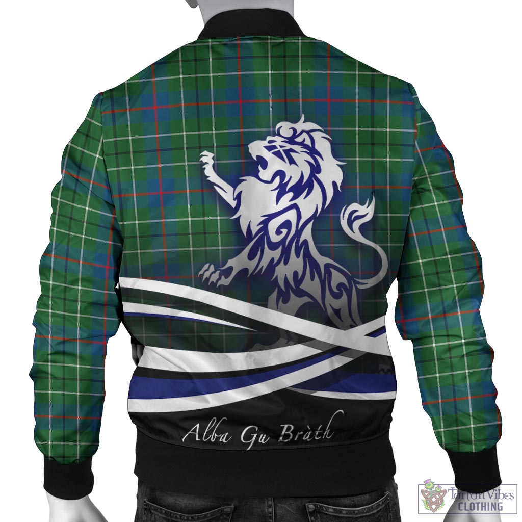 Tartan Vibes Clothing Duncan Ancient Tartan Bomber Jacket with Alba Gu Brath Regal Lion Emblem