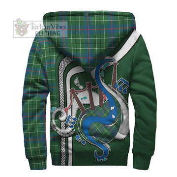 Duncan Ancient Tartan Sherpa Hoodie with Epic Bagpipe Style