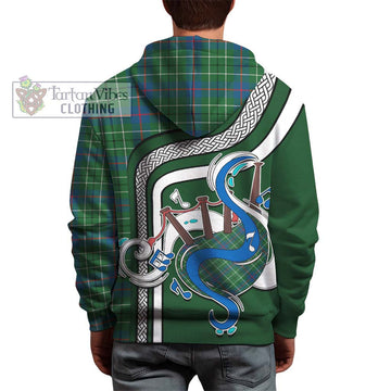 Duncan Ancient Tartan Hoodie with Epic Bagpipe Style