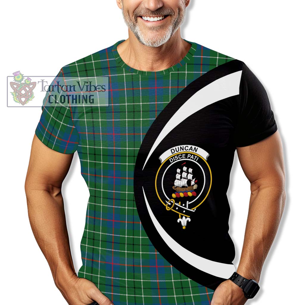 Tartan Vibes Clothing Duncan Ancient Tartan T-Shirt with Family Crest Circle Style