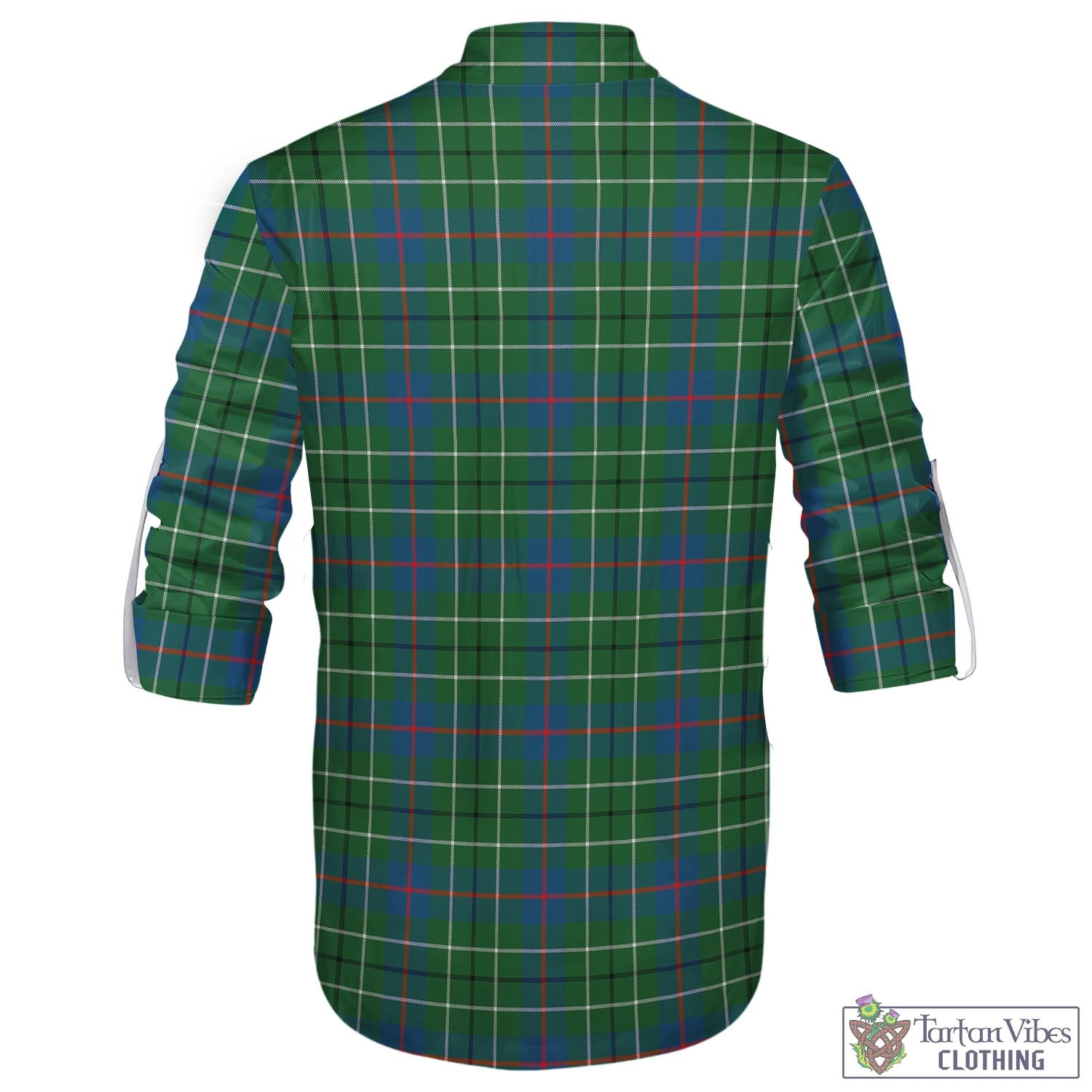 Tartan Vibes Clothing Duncan Ancient Tartan Men's Scottish Traditional Jacobite Ghillie Kilt Shirt with Family Crest
