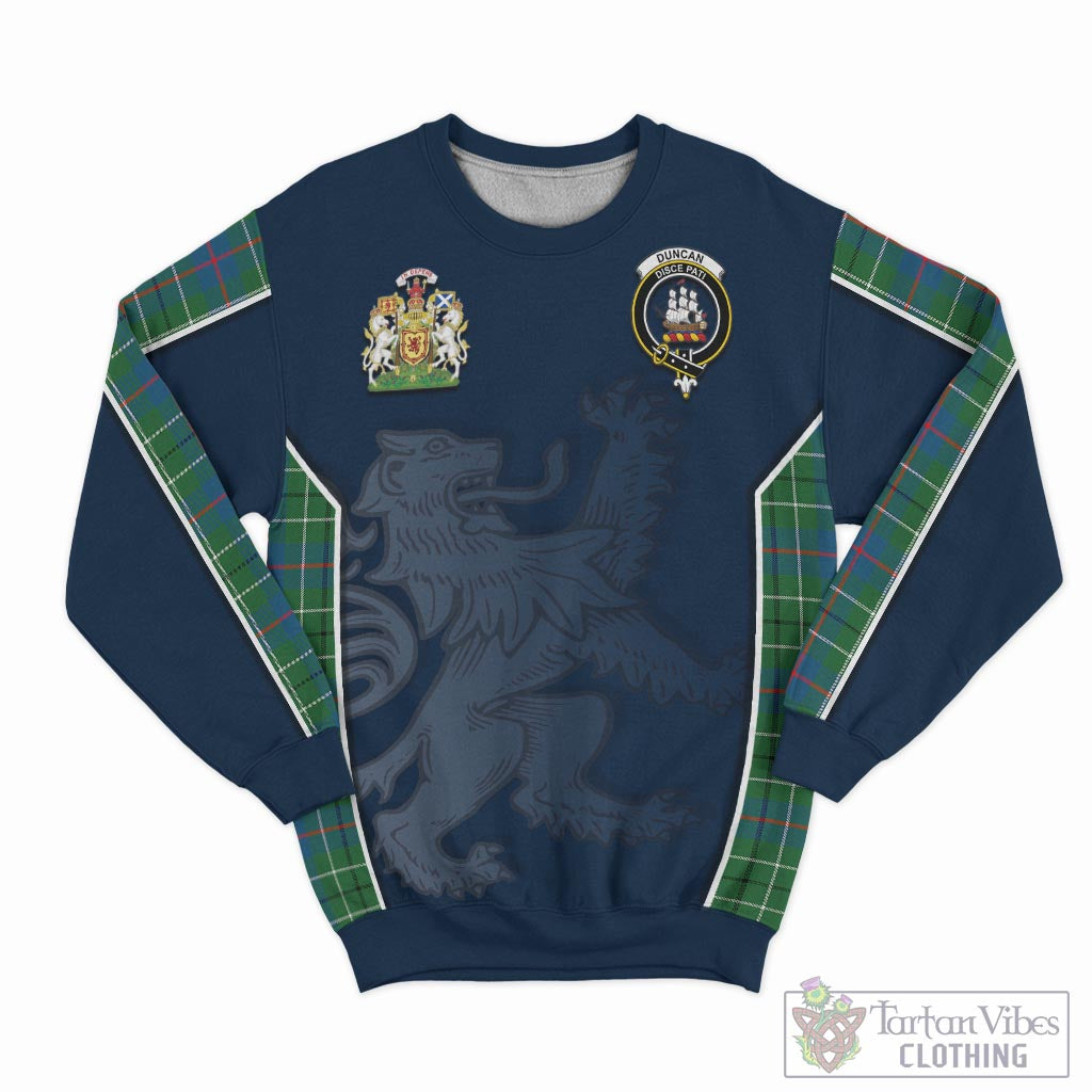 Tartan Vibes Clothing Duncan Ancient Tartan Sweater with Family Crest and Lion Rampant Vibes Sport Style