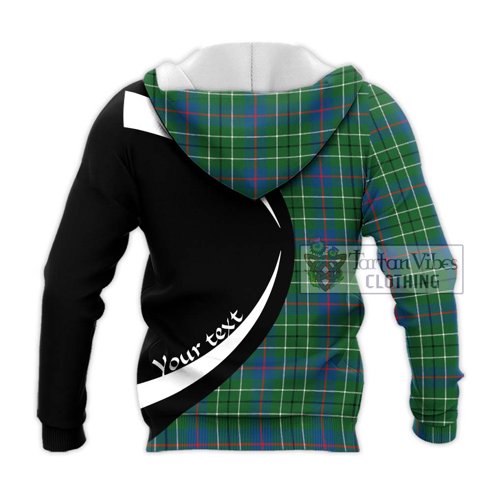 Duncan Ancient Tartan Knitted Hoodie with Family Crest Circle Style - Tartan Vibes Clothing