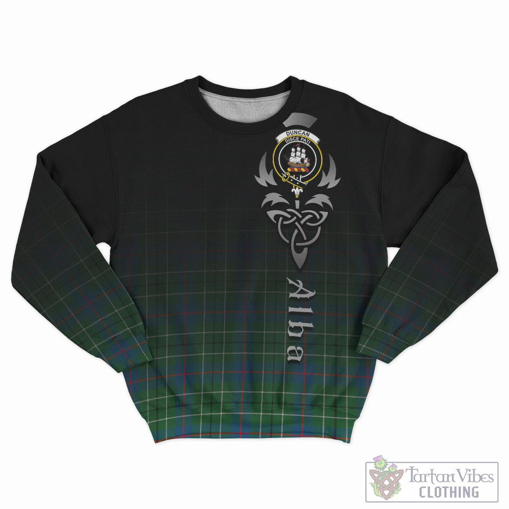 Tartan Vibes Clothing Duncan Ancient Tartan Sweatshirt Featuring Alba Gu Brath Family Crest Celtic Inspired