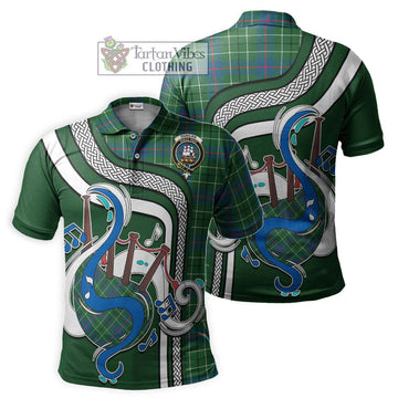 Duncan Ancient Tartan Polo Shirt with Epic Bagpipe Style