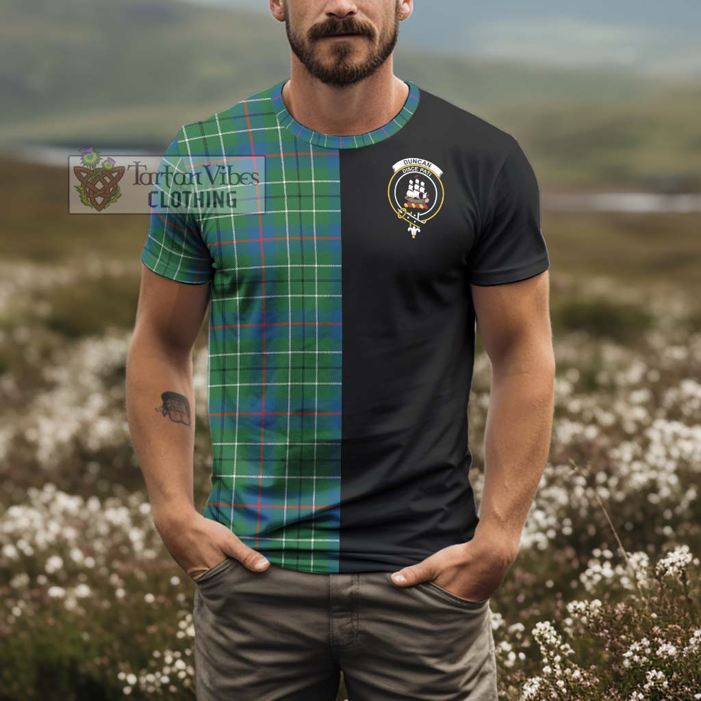 Tartan Vibes Clothing Duncan Ancient Tartan T-Shirt with Family Crest and Half Of Me Style