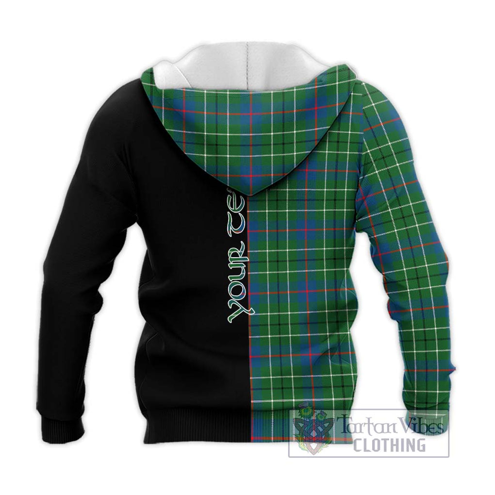 Duncan Ancient Tartan Knitted Hoodie with Family Crest and Half Of Me Style - Tartanvibesclothing Shop